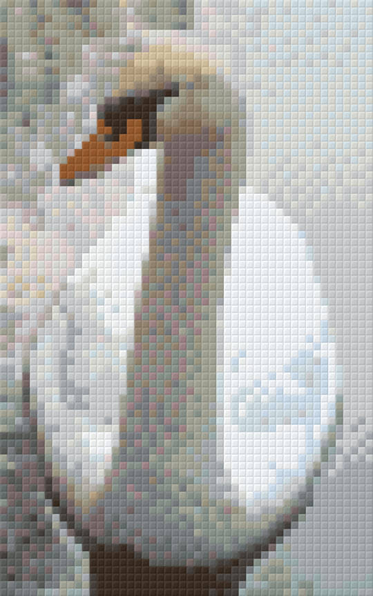 Swan Two [2] Baseplate PixelHobby Mini-mosaic Art Kit